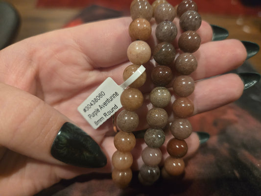 Crystal  Bracelet - Purple Aventurine