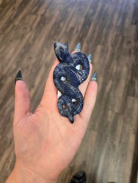 Sodalite Snake Carvings