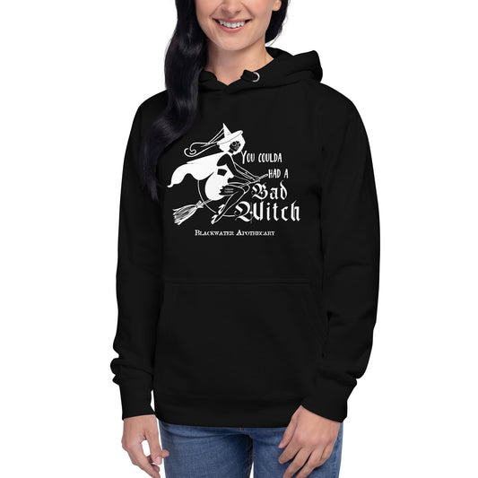 Coulda Had a Bad Witch II - Black & White Unisex Hoodie