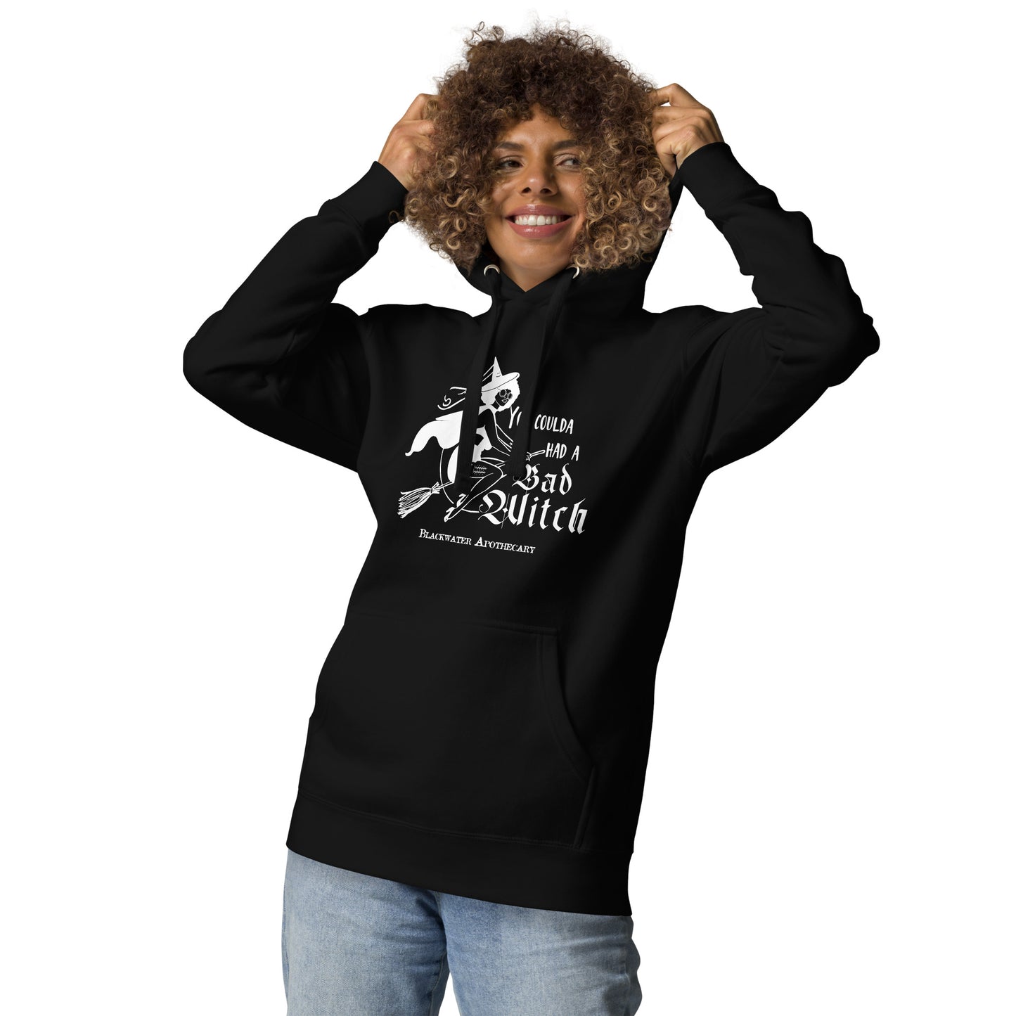 Coulda Had a Bad Witch II - Black & White Unisex Hoodie