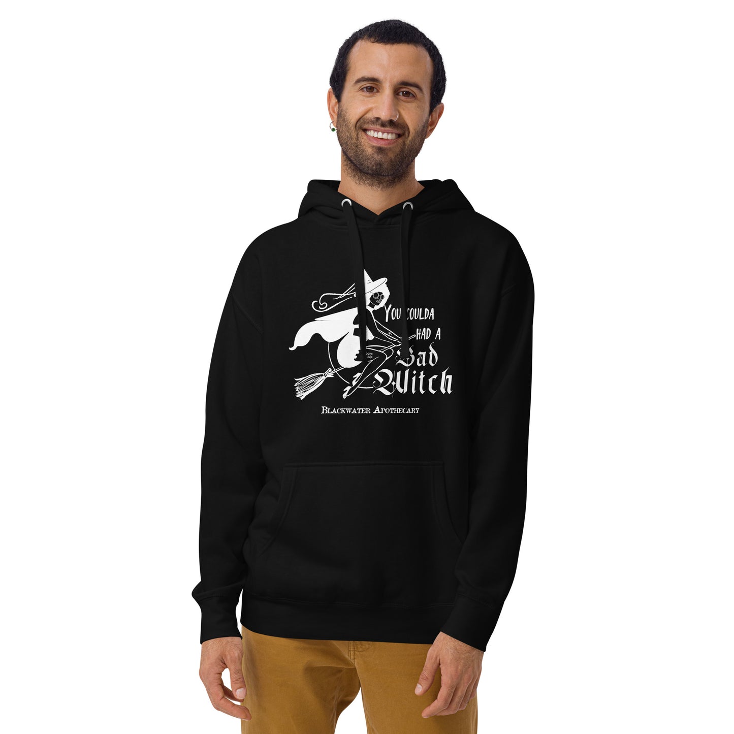 Coulda Had a Bad Witch II - Black & White Unisex Hoodie