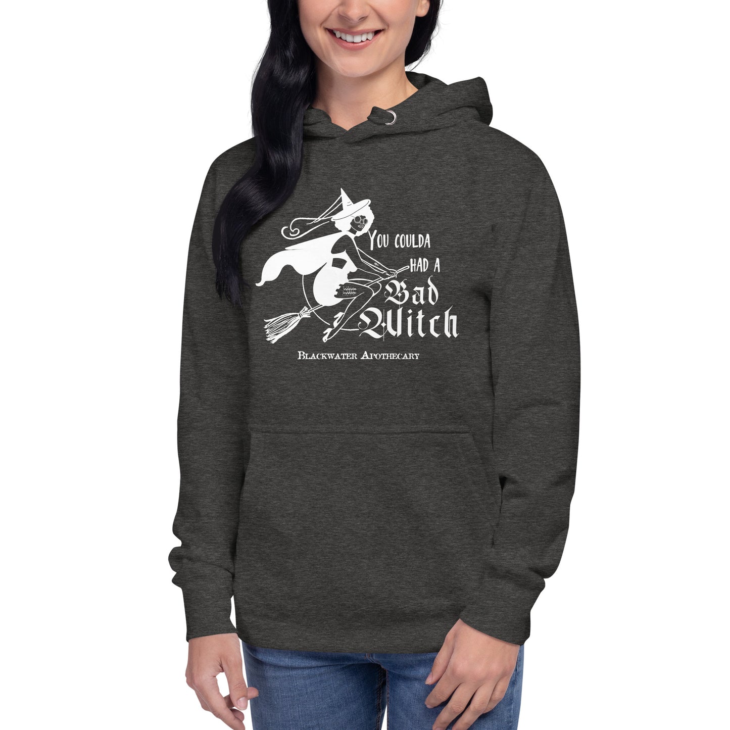 Coulda Had a Bad Witch II - Black & White Unisex Hoodie