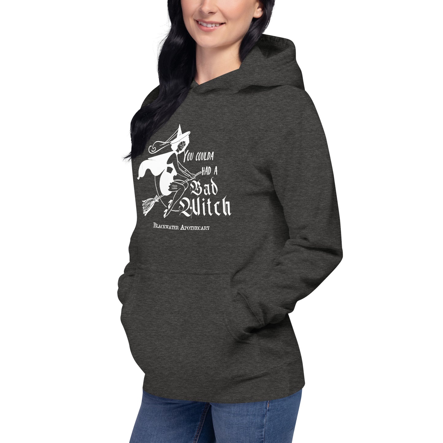 Coulda Had a Bad Witch II - Black & White Unisex Hoodie