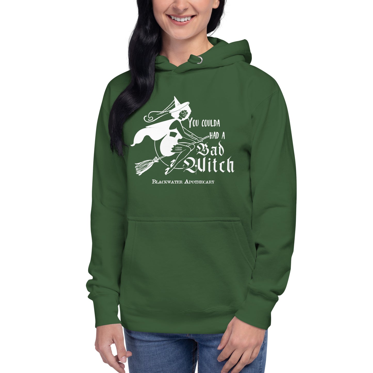 Coulda Had a Bad Witch II - Black & White Unisex Hoodie
