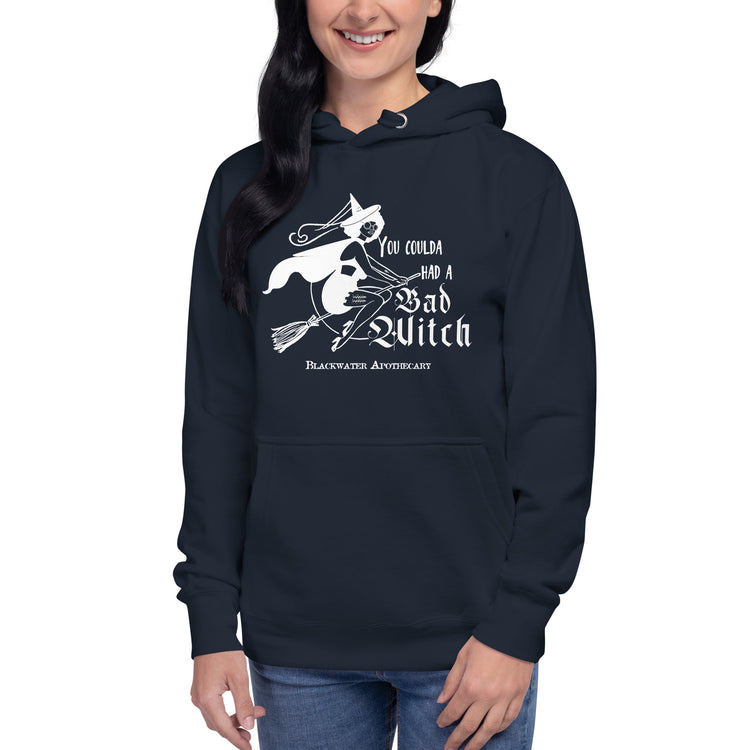 Coulda Had a Bad Witch II - Black & White Unisex Hoodie