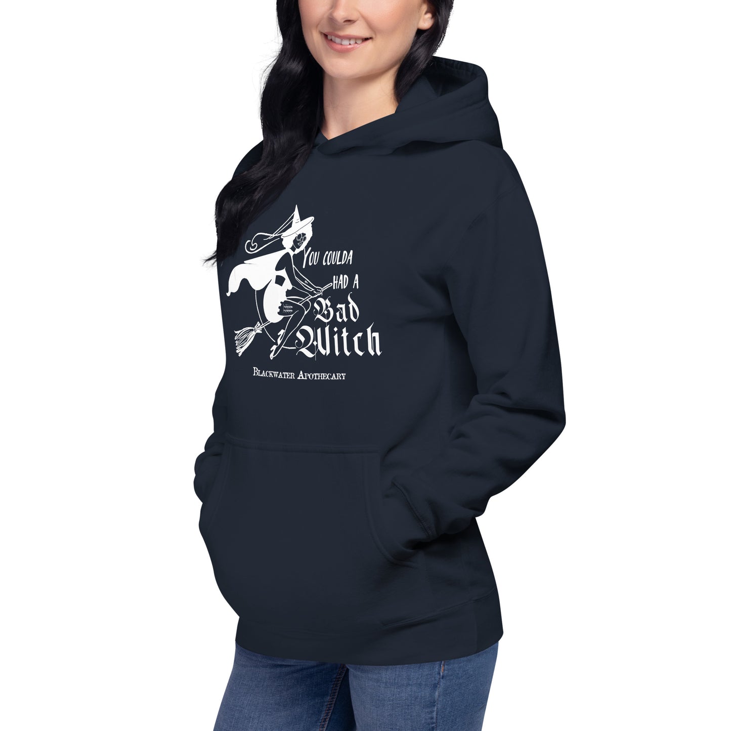 Coulda Had a Bad Witch II - Black & White Unisex Hoodie