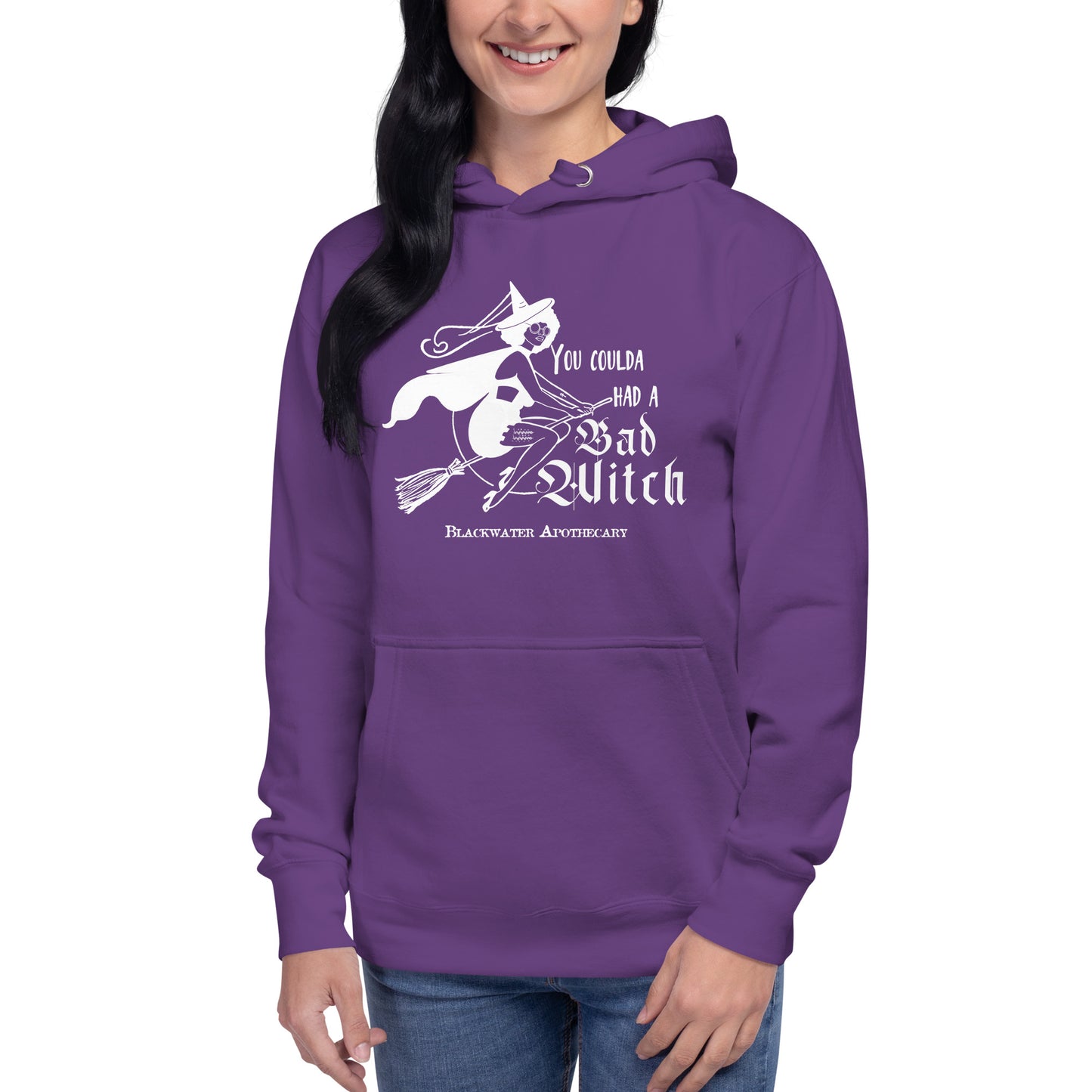 Coulda Had a Bad Witch II - Black & White Unisex Hoodie