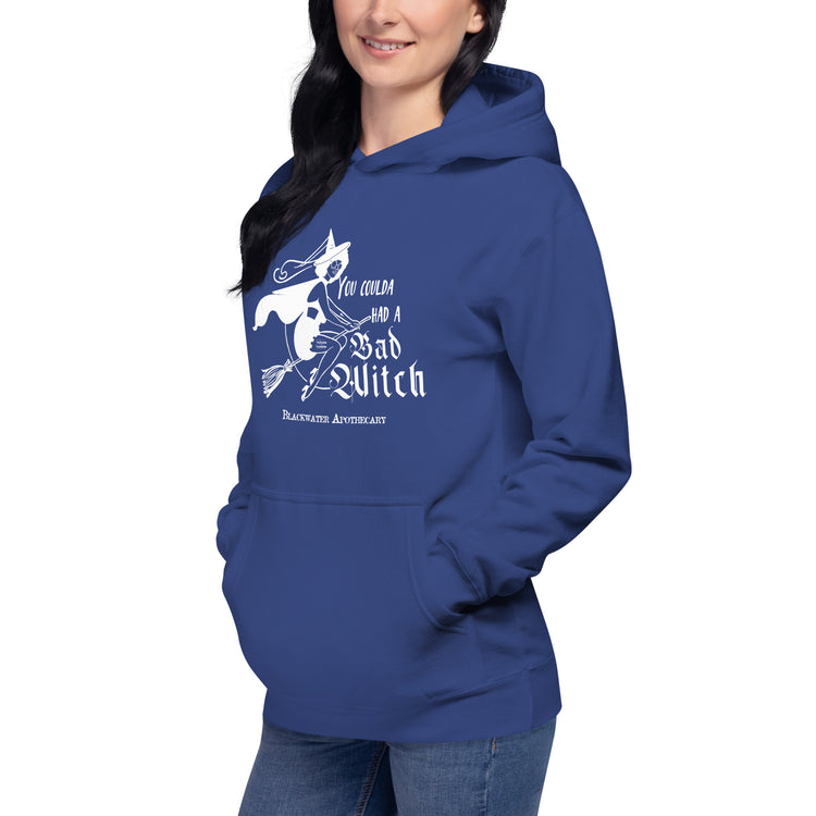 Coulda Had a Bad Witch II - Black & White Unisex Hoodie