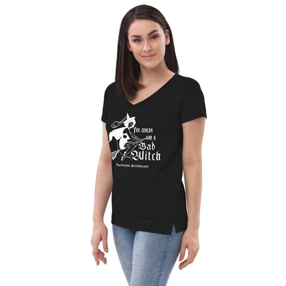 Coulda Had A Bad Witch II - Black & White Women’s recycled v-neck t-shirt