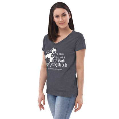 Coulda Had A Bad Witch II - Black & White Women’s recycled v-neck t-shirt