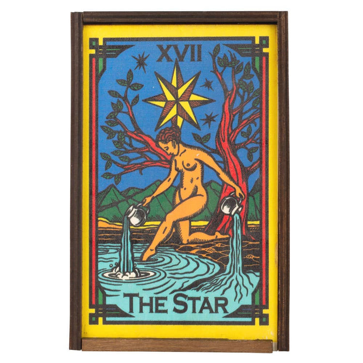 The Star Tarot Card Wooden Box